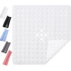 Rutschfeste Duschmatte für die Sicherheit im Badezimmer, 53 x 53 см, четырехугольный ПВХ-материал с резкими заусенцами, Abflusslöchern, maschinenwaschbar, Anti-Schimmel, leicht zu reinigen, weiche