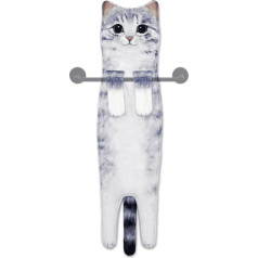 Hawgiman Полотенца для ванной комнаты Кухня Милый кот быстросохнущие висячие полотенца декоративные для ванной комнаты лицо полотенца смешны