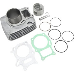 250 Cylinder Piston Gasket Kit For Recon 250 1997-2016 Sportrax 250 2001-2008 TRX250X 2009-2016 High Strength Aluminum Alloy Top End Rebuild Kit With 68.5mm Bore 12 Piece