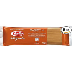Barilla Цельнозерновые макароны Спагетти №5 Интеграл - упаковка из 5 штук (5 x 1 кг)
