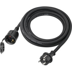 XUANSHI Удлинительный кабель 3 м с защитным колпачком H07RN-F 3G 2,5 мм² резиновый удлинительный кабель для наружных строительных площадок Кабель п