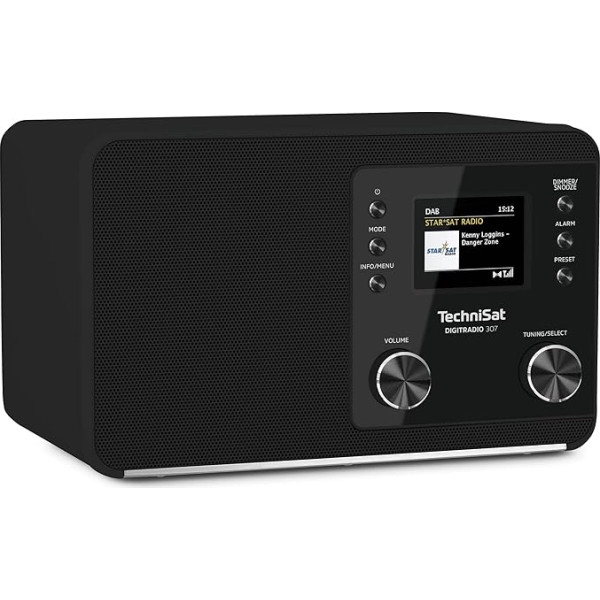 TechniSat DIGITRADIO 307 BT - DAB+ радио с BestTune (DAB, FM, AUX вход, Bluetooth потоковое аудио, разъем для наушников, память избранного, будильник, таймер сна, часы/дат