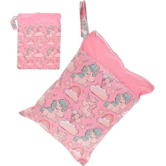 Водонепроницаемый портативный пеленальный мешок с двойной молнией Двухслойное разделение влажной и сухой среды Многофункциональный для 