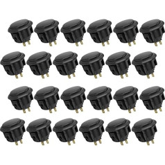 QANBA D-lite Оригинальные Кнопки Snap-In Аркадные Кнопки для DIY, чтобы настроить контроллер 24MM/30MM Кнопка (в коробке) (24 мм Зеленый（EL05) 24 Шт)