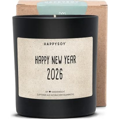 HAPPYSOY соевая ароматическая свеча в стекле с надписью натуральная ручная работа - устойчивый персональный подарок новогоднее украшение для 