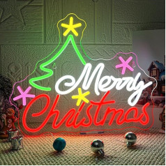 Разноцветный неоновый светильник Merry Christmas Sign для украшения стен, неоновый знак Merry Christmas с выключателем для украшения стен, световые знаки 