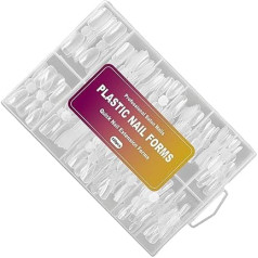 Формы для наращивания ногтей - 120 штук двойных трафаретов | 12 размеров, прозрачные многоразовые искусственные формы для дизайна маникюра - д