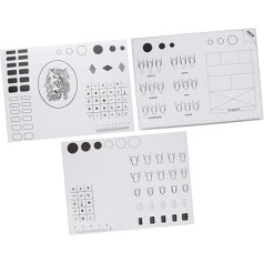 TOGEVAL 3 Stück Teiliges Nail Art Übungsmatte aus Hochwertigem Rutschfestem Silikon Abwaschbar und Flexibel als Waschbare Malunterlage für Nageldesign und Stamping Praktisch Faltbar und