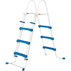 Универсальная стальная лестница для бассейнов Summer Waves для бассейнов до 91 см, прочная и нескользящая, простая сборка, безопасная лестница