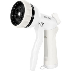 Насадка для садового шланга RESTMO, сверхмощная металлическая насадка для водяного шланга с 7 регулируемыми режимами распыления, ручной расп