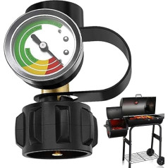 Flüssigkeitsstand Anzeiger - Druckmessgerät für flaschen | Mit QCC1 Typ 1 Anschluss - für Gasflaschen Heizgeräte Grillgeräte Wohnmobile Feuerschalen Brenner