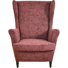 EBETA Wing Chair Cover, 2-Piece Armair Throws, Elastic Sofa Armrest Covers, Protective Cover for Reading Chair, Relaxing Chair with Seat Cover (Classic Red)