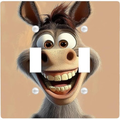 Накладной выключатель с изображением мультяшного ослика, игривый животный дизайн для детских комнат, настенные пластины из термопластика