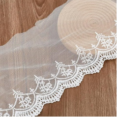DELORIGIN 4.6 м белый кружева ленты вышивка кружева отделка винтаж кружева ленты с цветочным узором декоративные ленты границы и ленты для шитья