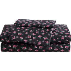 Betsey Johnson - Bouquet Ditsy Black, King Duvet Cover Set, мягкий и легкий, устойчивый к окрашиванию и морщинам