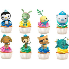 30 x Съедобные бумажные топперы для торта Octonaut