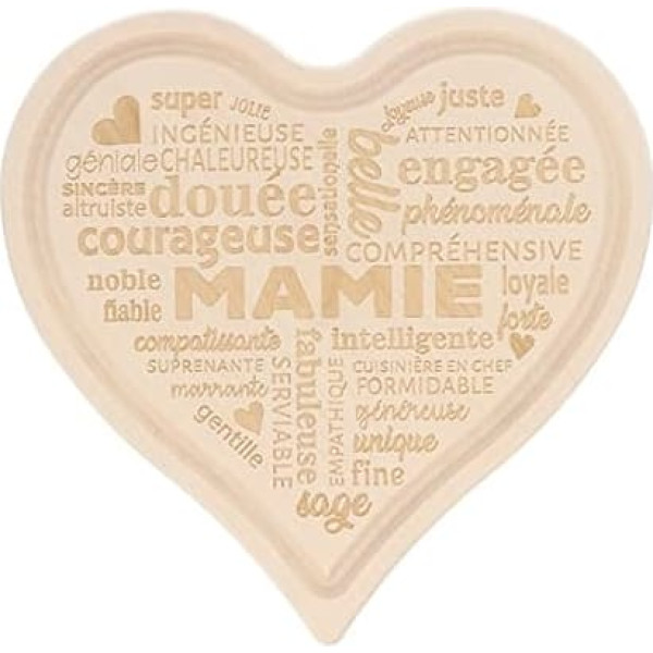 Spruchreif Planche à découper gravée en bois - Planche à servir - Planche à cœur - Cadeau pour Mamie - Cadeau grand-mère - Fête des mères - Planche de petit-déjeuner en forme de cœur - Accessory