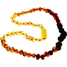 SilverAmber Jewellery NBAROMB33 Ombre Baltic Amber Pearl Necklace - Длина цепи 33 см - Доступны различные цвета и размеры, Драгоценные камни, Янтарь