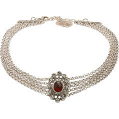 Alpenflüstern DHK228 Luzia Traditional Metal Choker Necklace - Elegant Costume Necklace - Nostalgic Women's Costume Jewellery, Dirndl Necklace with Middle Section in Traditional Colours