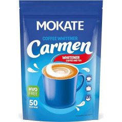 MOKATE® Coffee White Carmen Classic - 1 Pack - 200 g - Coffee Whitener Classic Zip Bag - Zip Pocket - Powder Creamy Alternative Milk - For Coffee Tea - High Quality Creamy Texture
