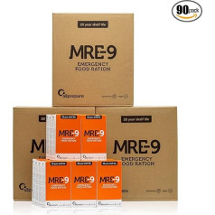 MRE-9 Аварийный рацион на 3 месяца | срок годности 20 лет | дополнительные витамины | 90 x 500 г аварийного рациона | самый восхитительный вкус | долг
