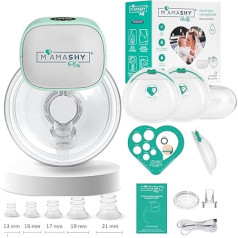 Набор для грудного вскармливания Mama Go, электрический портативный молокоотсос плюс и 2 чаши для грудного молока, изготовлены из мягкого пищ