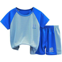 Детский спортивный костюм Лето Симпатичные Спортивный костюм Активная одежда Повседневная Шорты Детские Костюмы Мальчики Футбол Спортив