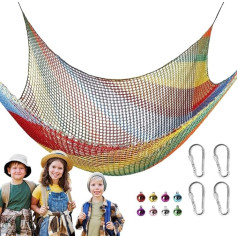 Dtaigou Climbing Net, Cargo Net Climbing Kids, Playground Net for Climbing - Multicoloured Kids Backyard Climbing Net, Double Layer Playground Safety Net for Climbing Frame