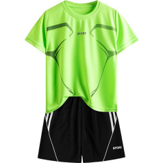 Generisch Одежда Наборы Мальчики Летняя Одежда 2 Шт. Экипировка Мультфильм Грузовик С Коротким Рукавом Топ Рубашка Шорты 2 Шт. Экипаж Шеи Спорти