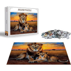 Пазл Лев Пазл 4000 Кусочков Пейзаж Деревянный Пазл Взрослых, Премиум Качество Классические Деревянные Образовательные Игры, Классические В