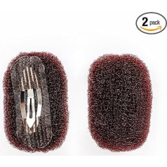 Hair Bump It Up Volume Hair Base Hair Styling Accessories Beehive Hair Base Styling Clip Accessories for Women Girls Brown Pack of 2