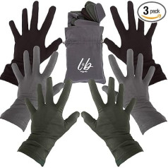 Бамбуковые перчатки для экземы Маленькие женщины Сухие руки Увлажняющие перчатки на ночь 3 пары