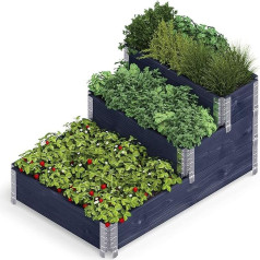 Upyard Stepped Bed - Современная приподнятая кровать из паллетной рамы - модульная, многоуровневая приподнятая кровать из натурального дерева для 