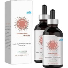 Капли для загара без солнца, Sonnenlose Bräunungstropfen Zum Trinken, Tropfen Zur Natürlichen Verstärkung Des Melanins, Zur Verbesserung Des Natürlichen Hauttons Für Einen Echten, Sonnengeküssten Gla (2шт)