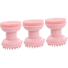 3 Stück Drei In Eins Badebürste Hautpflegebürste Gesichtsreinigungswerkzeug Gesichtspeeling Silikon Gesichtsbürste Gesichtswaschreiniger Porentiefenreinigungsbürste