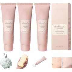 Tanrewsis Отшелушивающий гель, Phansta Очищающий отшелушивающий гель, глубокое очищение лица и тела, увлажнение и омоложение, все типы кожи (3 шт.)