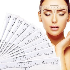 Линейка для бровей, 100 шт. одноразовые листы линейки для бровей наклейки для перманентного макияжа трафареты бровей микроблейдинг трафаре