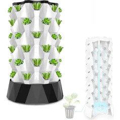 Hydroponische Anzuchtsets Vertikaler Hydroponikturm Hydroponic Growing Vertical Tower Automatisierte Aeroponik für den Anbau von Obst und Gemüse,110cm