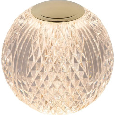 LUCIDE CINTRA Настольная лампа аккумуляторная, батарея, диаметр 11 см, LED 3 StepDim, 1 x 2 Вт, 3000 K, прозрачная