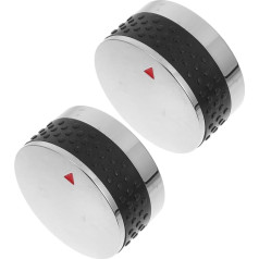 OFFSCH 2 x Ручки управления духовкой, универсальные ручки, сменные пластиковые ручки для газовых грилей, электрических плит, кухни, серебристы