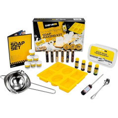 DIBYS Набор для изготовления мыла для детей и взрослых, прозрачное глицериновое мыло без SLS в качестве основы, полный набор для изготовления м