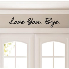 Деревянный знак Love You Bye Sign Wall Decor 80cm Black Modern Home Decor Unique Wooden Entrance Hallway Wall Art Decorations Express Love and Warmth