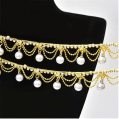 Niiyyjj 91 см бисер кулон кисточка отделка цепь стразы бахрома свадебное платье обувь швейные принадлежности золото 91 см