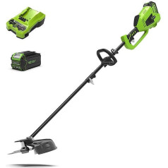 Greenworks 40v коса/триммер gd40bck4 - комплект зарядное устройство + аккумулятор 4ah - 1301507ub