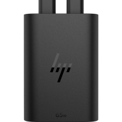 Адаптер питания hp 65w gan ноутбук зарядное устройство 2xusb-c черный 600q7aa