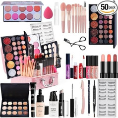 Профессиональные наборы для макияжа, MKNZOME Vanity Case, набор для макияжа, женский набор для макияжа, палитры для макияжа, косметика, тени для век, 