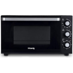 H.Koenig Электрический мини-духовой шкаф 30L FO30 Компактный, отдельно стоящий, многофункциональный, мощность 1500 Вт, программируемый - 6 режимов, 230