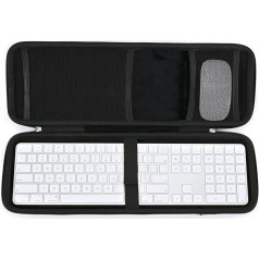 Жесткий чехол RAIACE для Apple Magic Keyboard + Magic Mouse Only Stand Case - черный (черная подкладка)