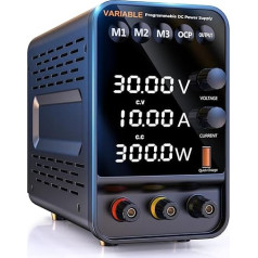 Лабораторный источник питания, лабораторный источник питания 30 В 10 А, с энкодером, функцией памяти, высокоточным 4-разрядным светодиодным д