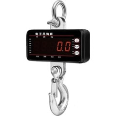 Кранвааж, 1500 кг/1000 кг/500 кг Digitale Kranwaage mit 65 Fuß Fernbedienung, robuste Hängewaage, LED-Industrie-Hakenwaage, Hohe Zuverlässigkeit (500KG Black)
